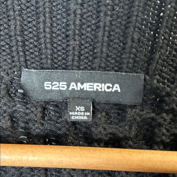 525 America Black Cable Knit Sweater - Picture 2 of 3